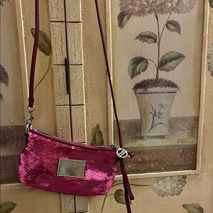 Coach Fuchsia Sequin poppy disco purse vintage